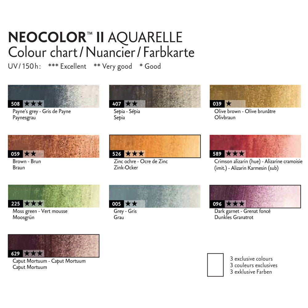 Caran d'Ache Neocolor II Water Soluble Wax Pastels 50 Years Special Ed