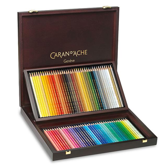 Caran d'Ache Prismalo Colouring Pencils Wooden Box of 80 by Caran d'Ache at Cult Pens
