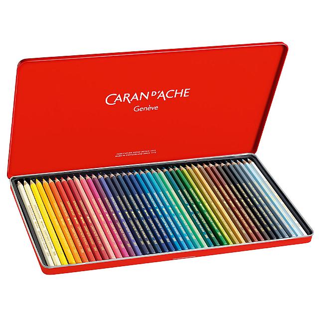 Caran d'Ache Supracolor Water Soluble Pencils Assorted Tin of 40 by Caran d'Ache at Cult Pens