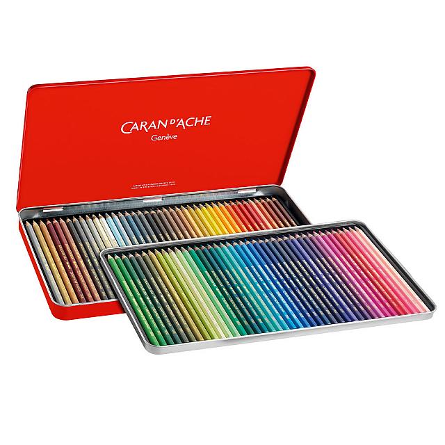 Caran d'Ache Supracolor Water Soluble Pencils Assorted Tin of 80 by Caran d'Ache at Cult Pens