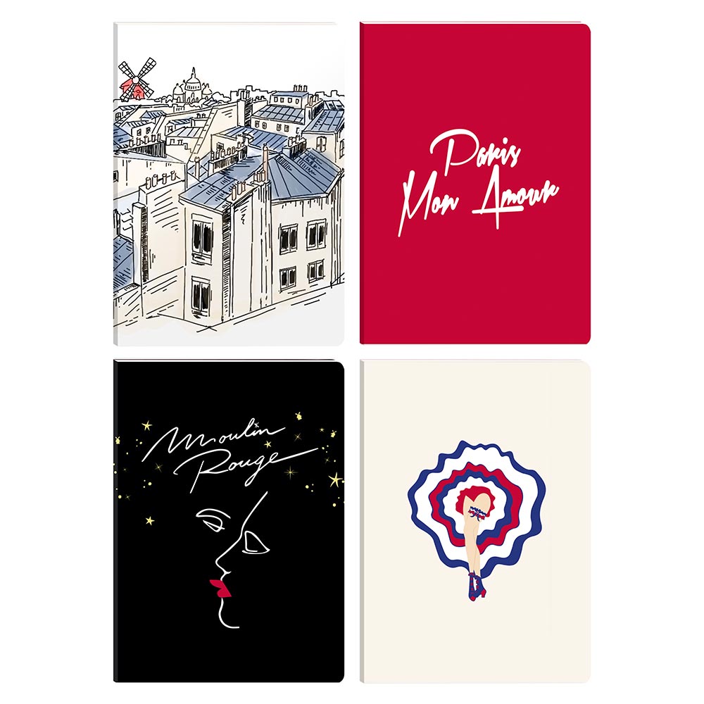 Clairefontaine Moulin Rouge Softcover Notebook A6