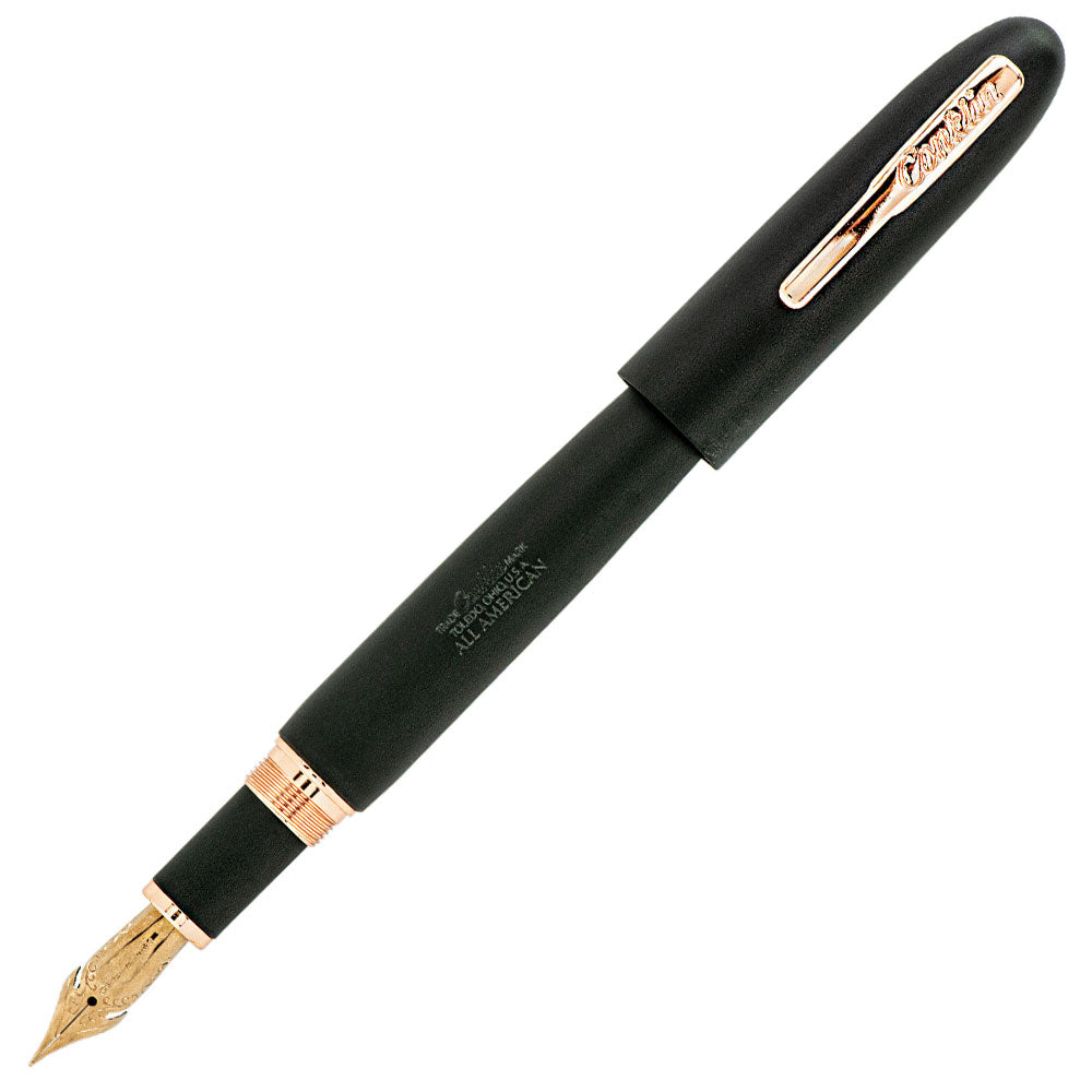 Conklin All American Fountain Pen Black Matte/Rose Gold Limited Edition 898 by Conklin at Cult Pens