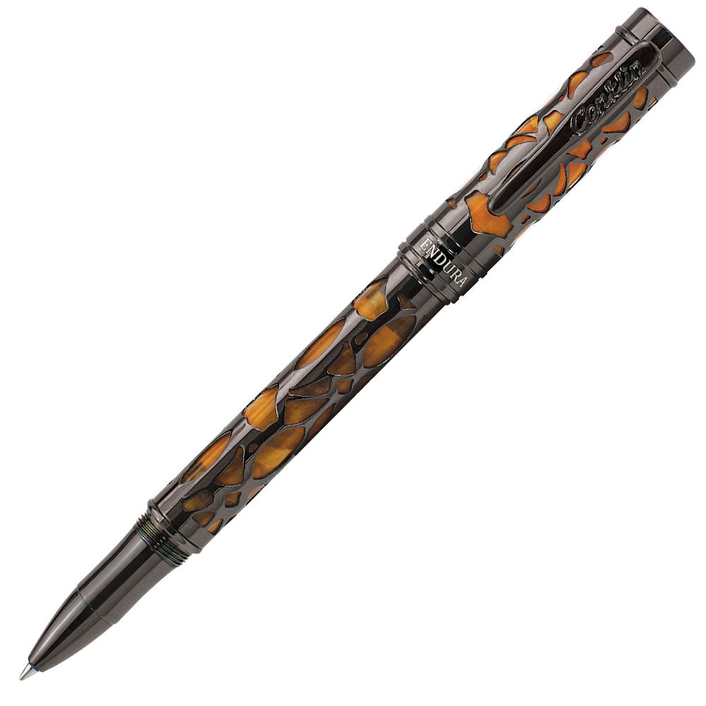 Conklin Endura Deco Crest Rollerball Pen Orange by Conklin at Cult Pens