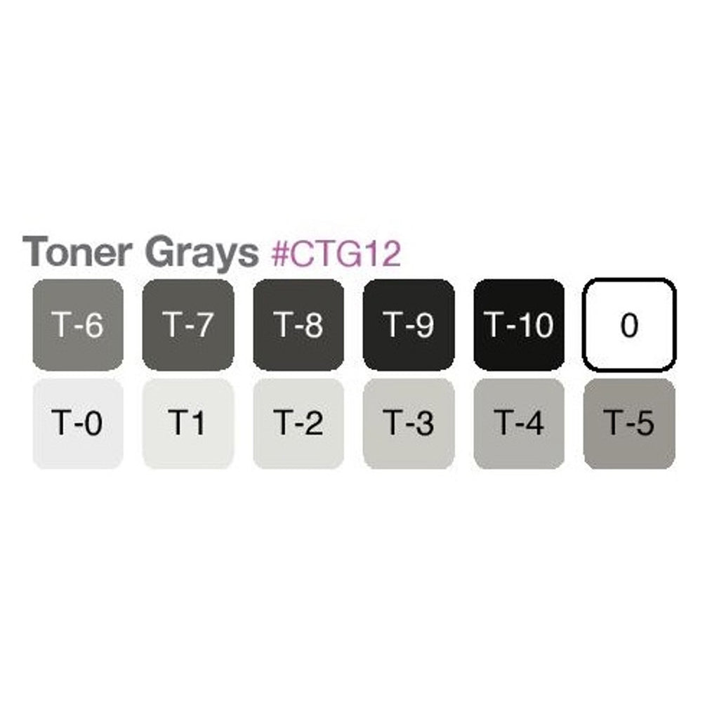 Copic Classic Marker Set of 12 Toner Grey by Copic at Cult Pens