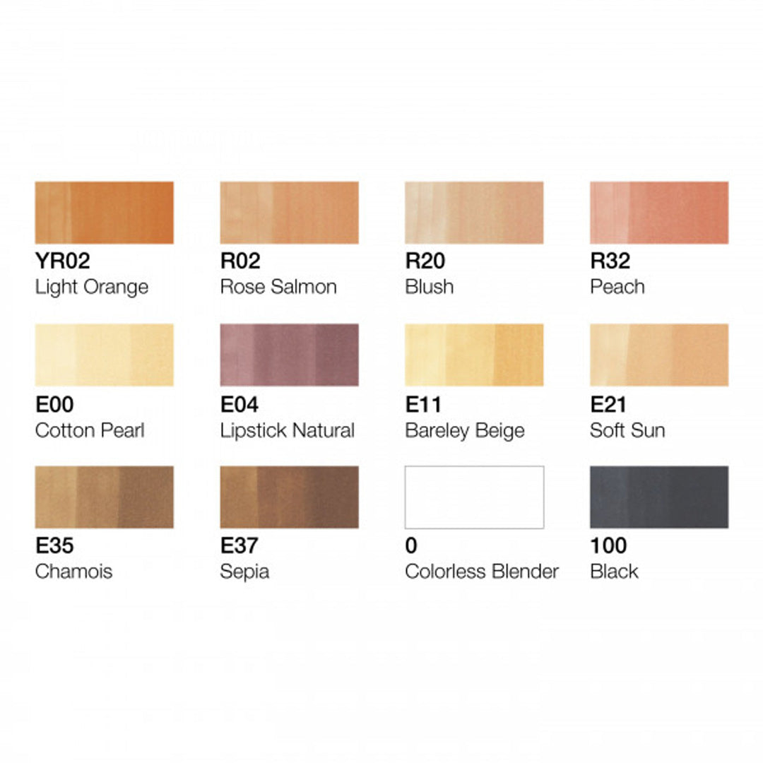 Copic Sketch Marker Pen Portrait Set of 12