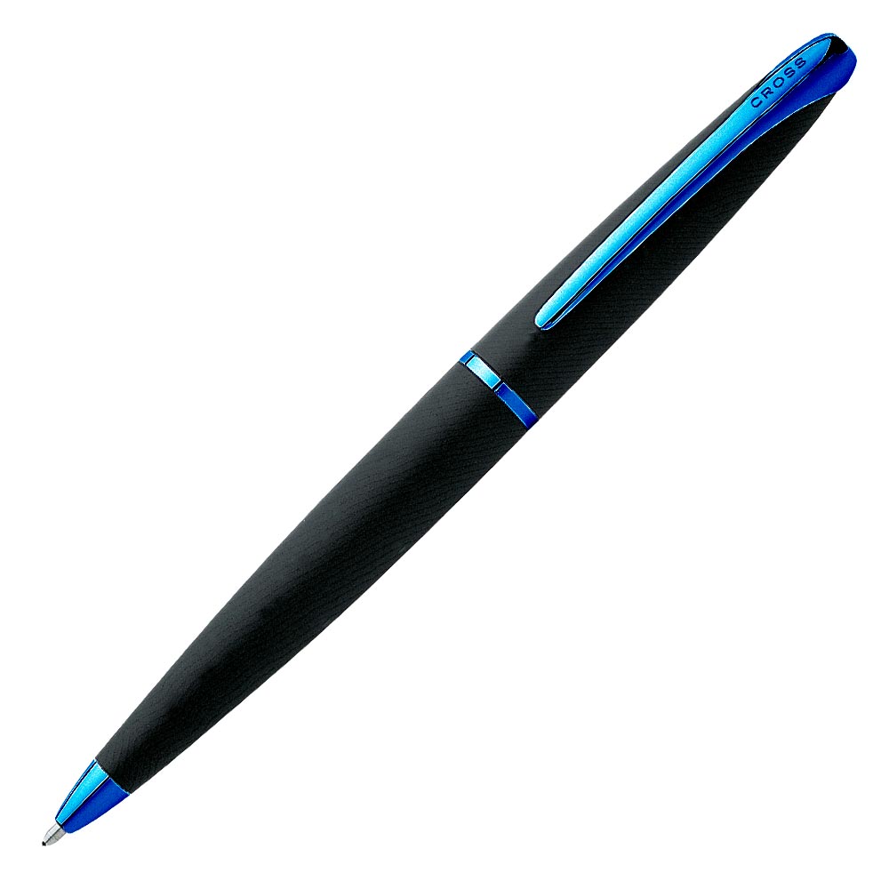 Cross ATX Ballpoint Pen Basalt Black with Blue PVD