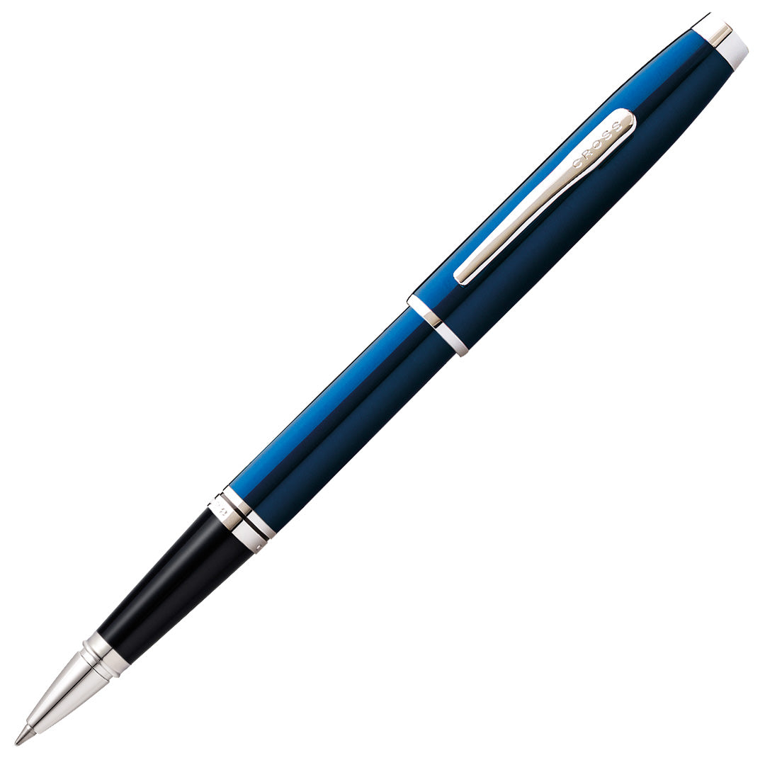Cross Coventry Rollerball Pen Blue Lacquer with Chrome Trim