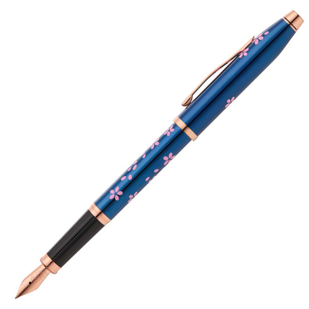 Cross Century II Cherry Blossom Translucent Blue Lacquer Fountain Pen