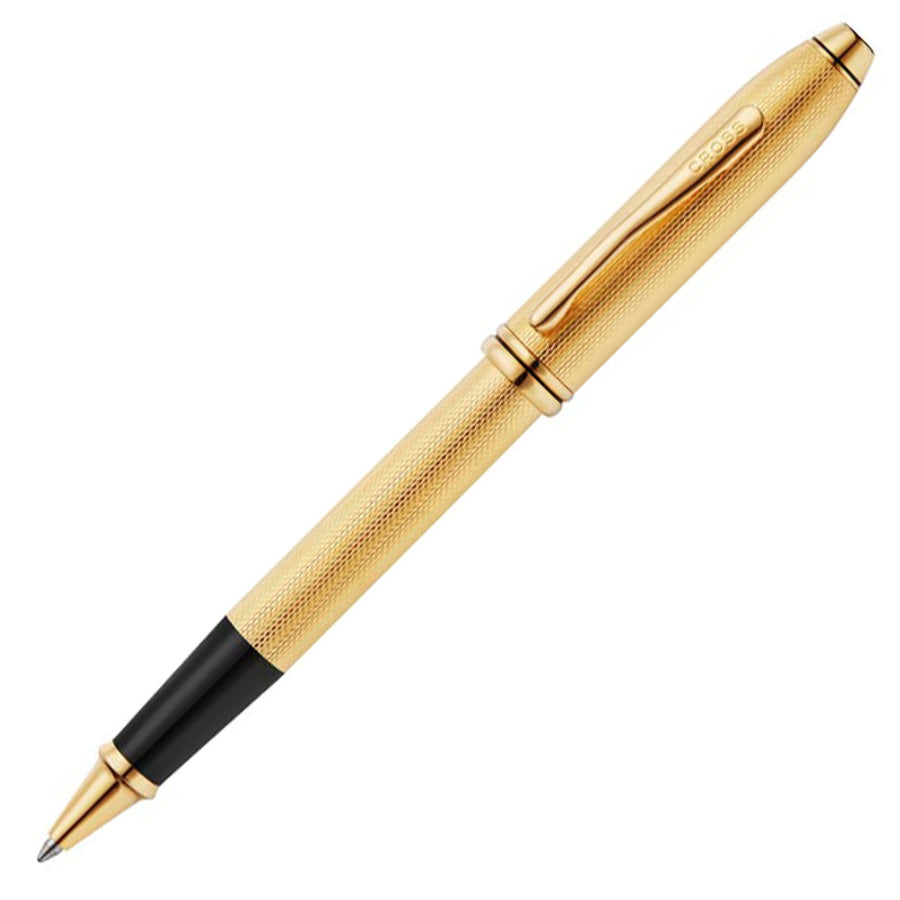 Cross Townsend® Polished 23KT Gold Plated Engraved Diamond Pattern with 23KT Gold Plated Appointments Selectip Rollerball Pen AT0045-77