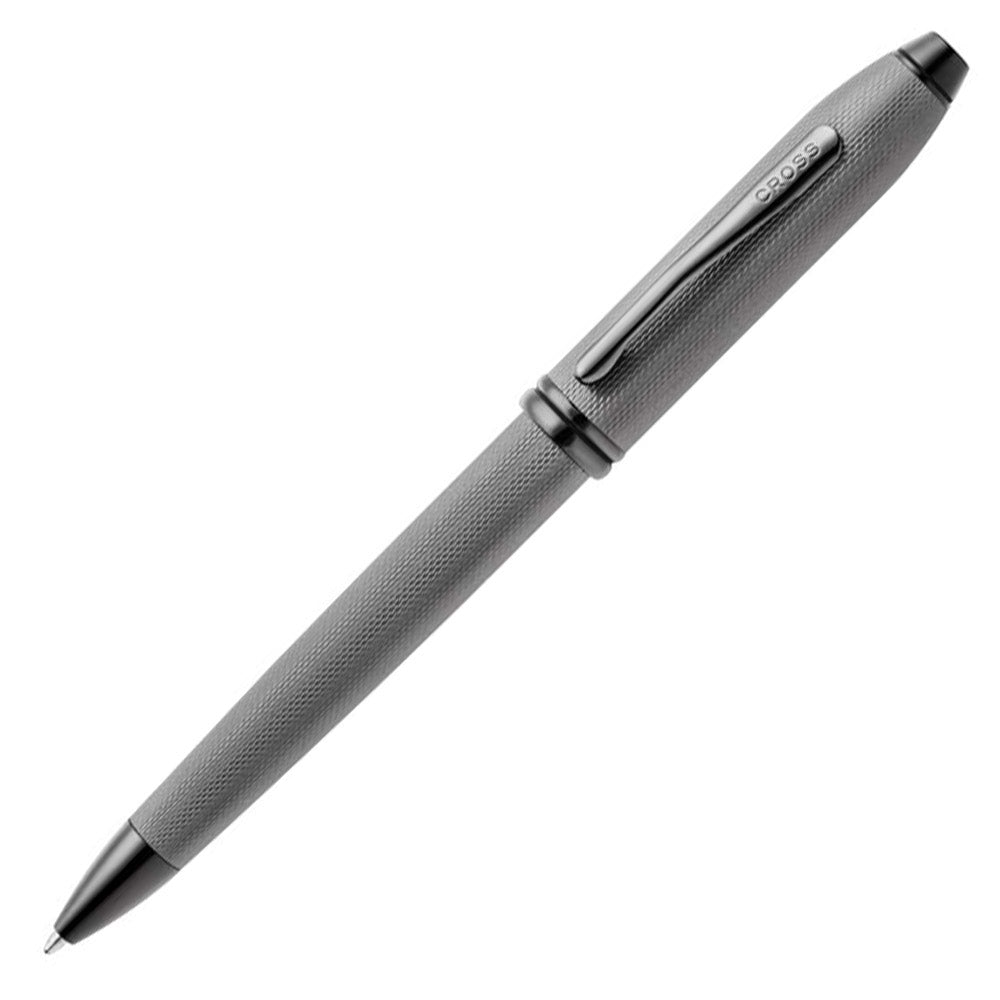 Cross Townsend Polished Slate Gray Engraved Diamond Pattern Ballpoint Pen