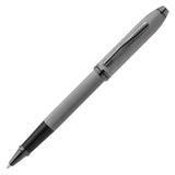 Cross Townsend Polished Slate Gray Engraved Diamond Pattern Rollerball Pen
