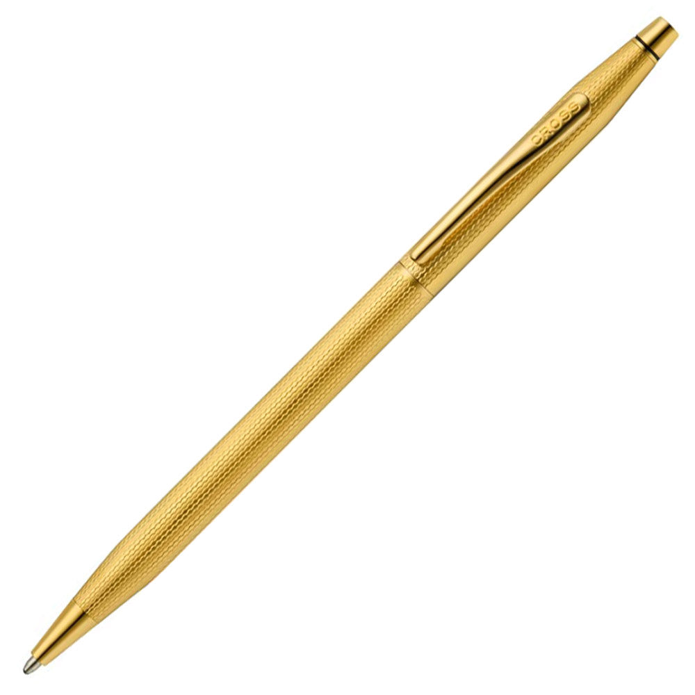 Cross Classic Century Polished 23k Gold-plated Engraved Diamond Pattern Ballpoint Pen