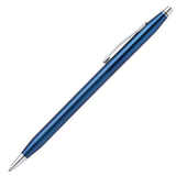 Cross Classic Century Polished Translucent Cobalt Blue Engraved Diamond Pattern Ballpoint Pen