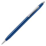 Cross Classic Century Polished Translucent Cobalt Blue Engraved Diamond Pattern Ballpoint Pen