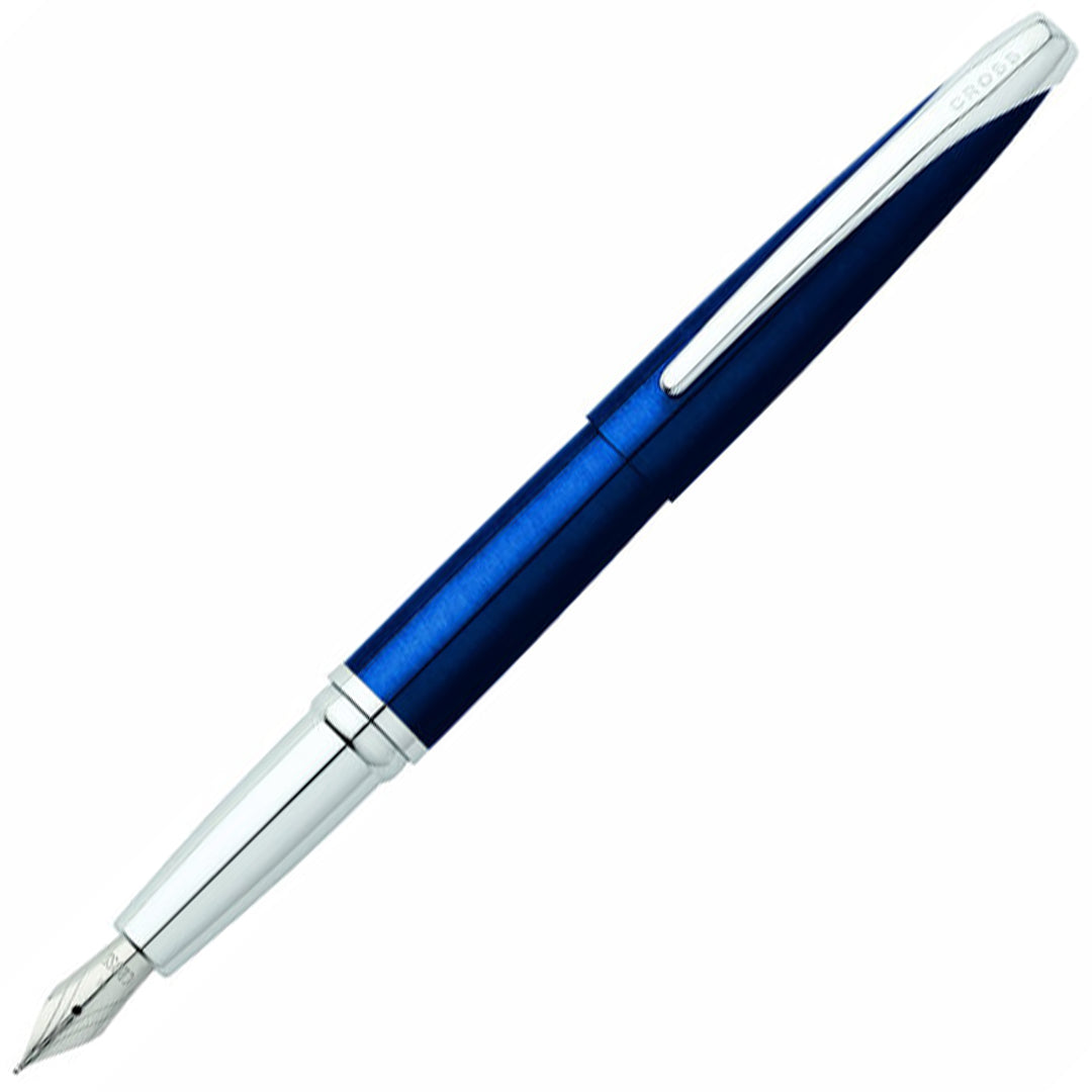 Cross ATX Fountain Pen Translucent Blue Lacquer