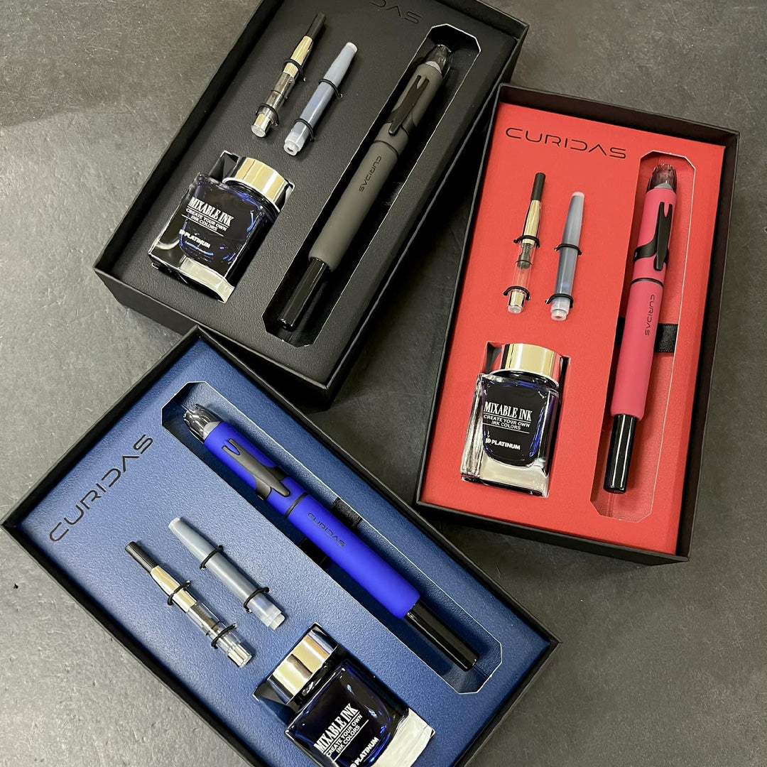 Platinum Curidas Retractable Fountain Pen Red by Platinum at Cult Pens