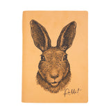 Diarpell Leather Rabbit Journal with Lined Ivory Pages
