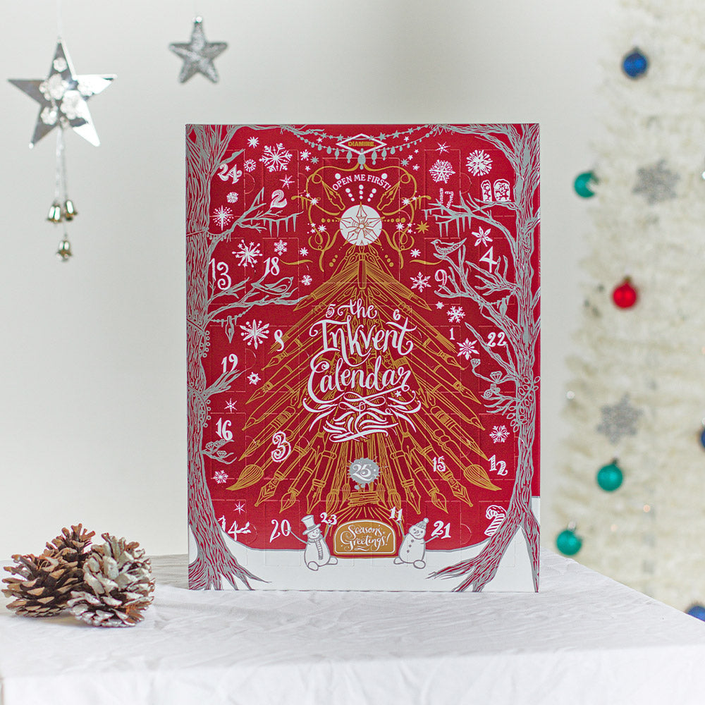 Diamine Inkvent Calendar 2026 Burgundy Edition