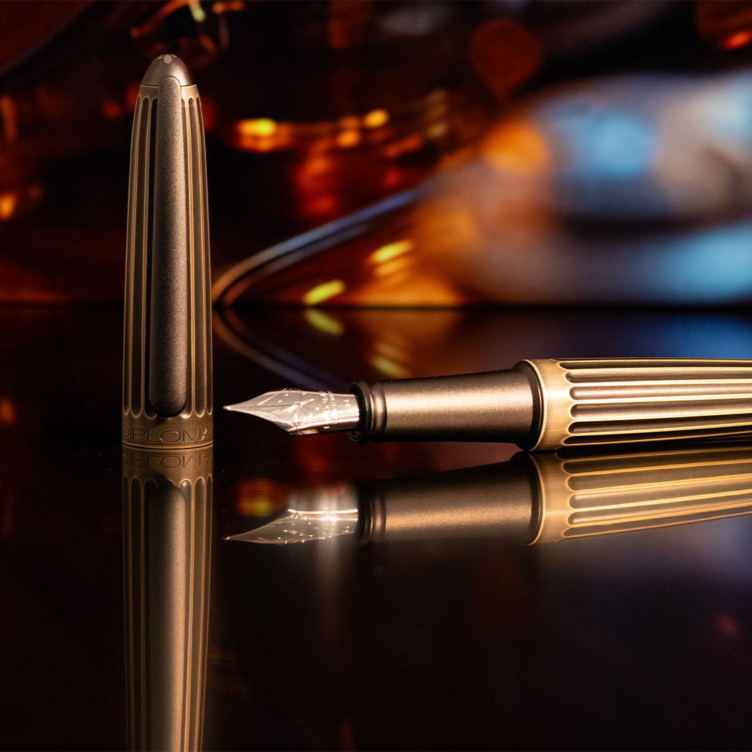 Diplomat Aero Oxyd Brass Fountain Pen 14ct Nib