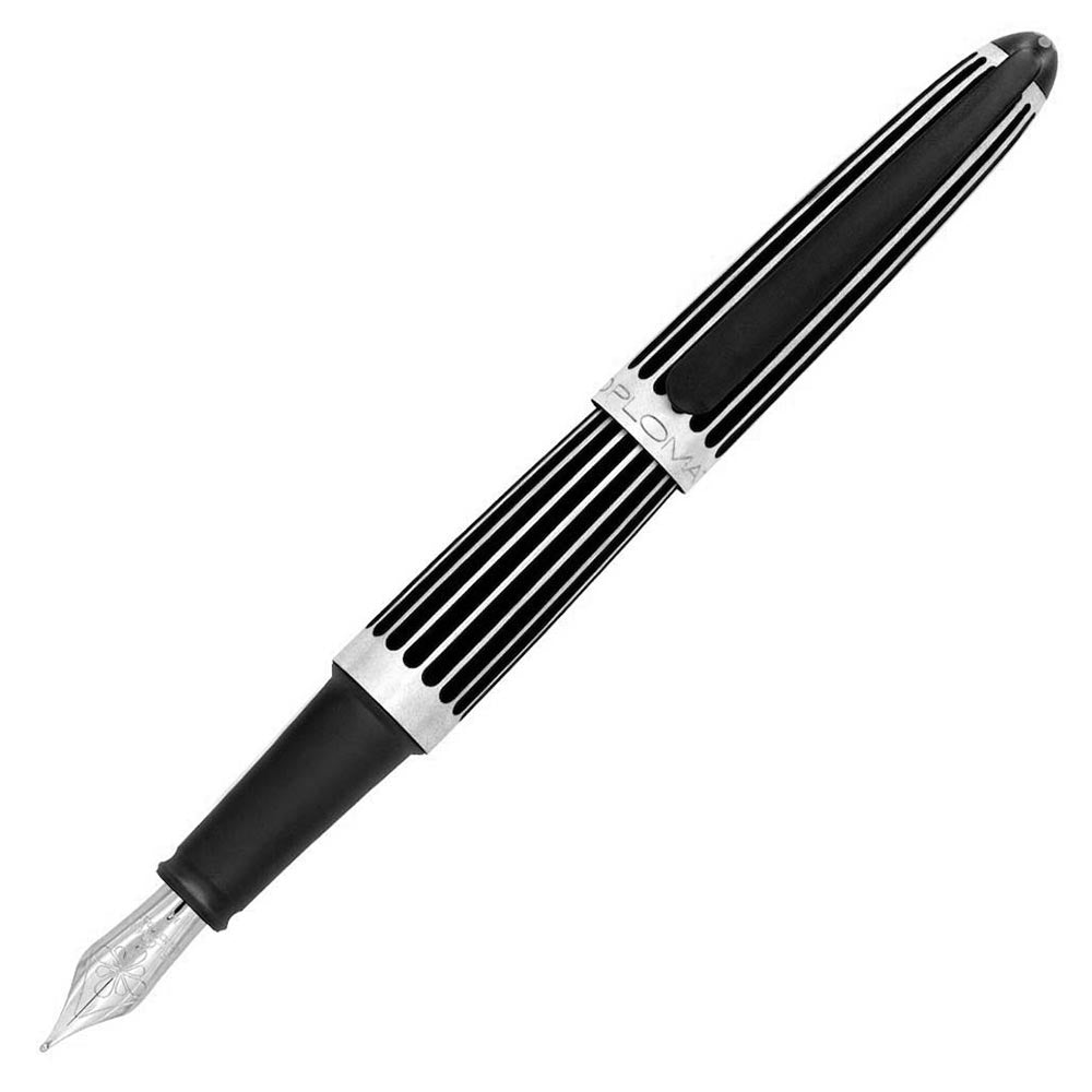 Diplomat Aero Fountain Pen Stripes Black