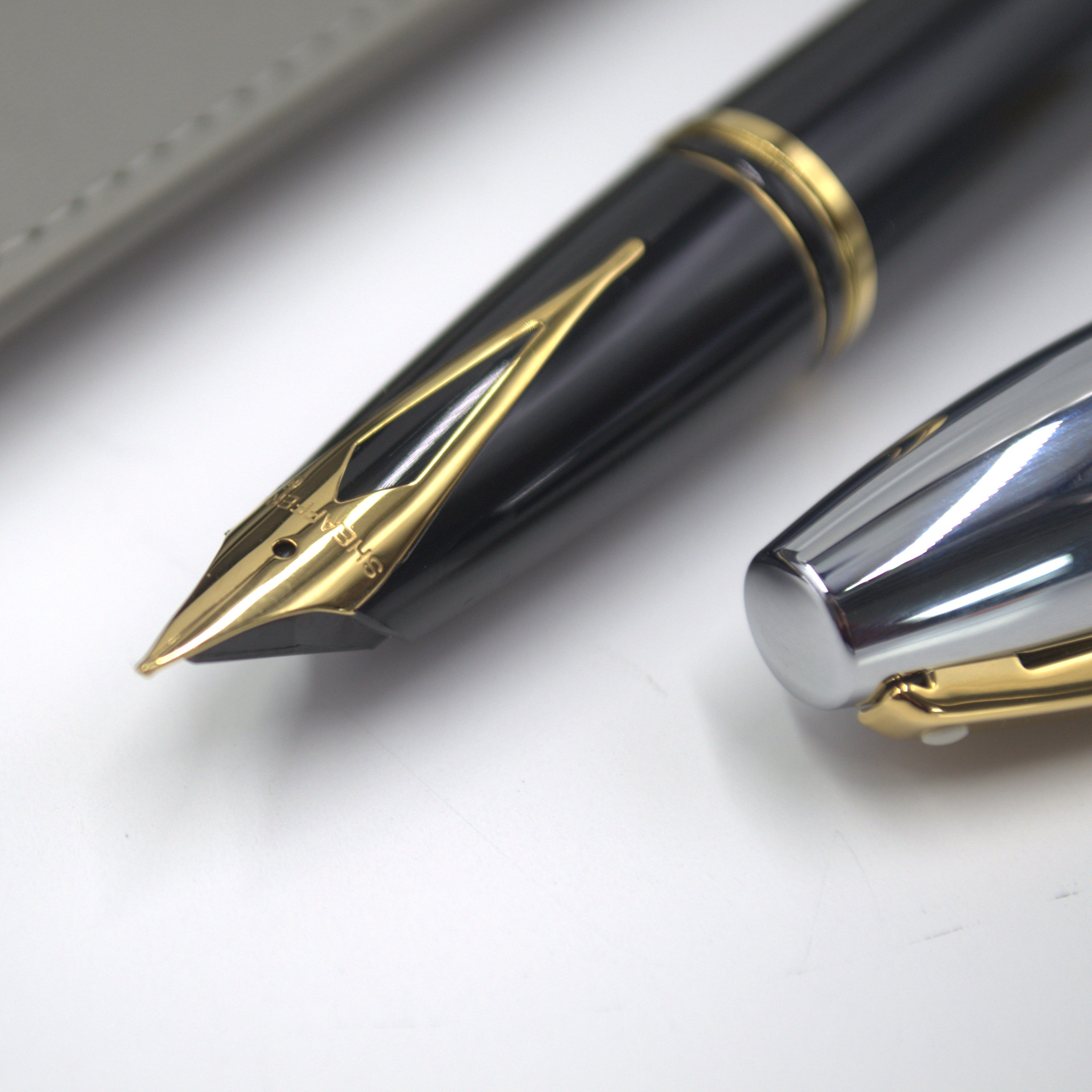 Sheaffer Legacy 9065 Glossy Black and Chrome Fountain Pen with 14k PVD