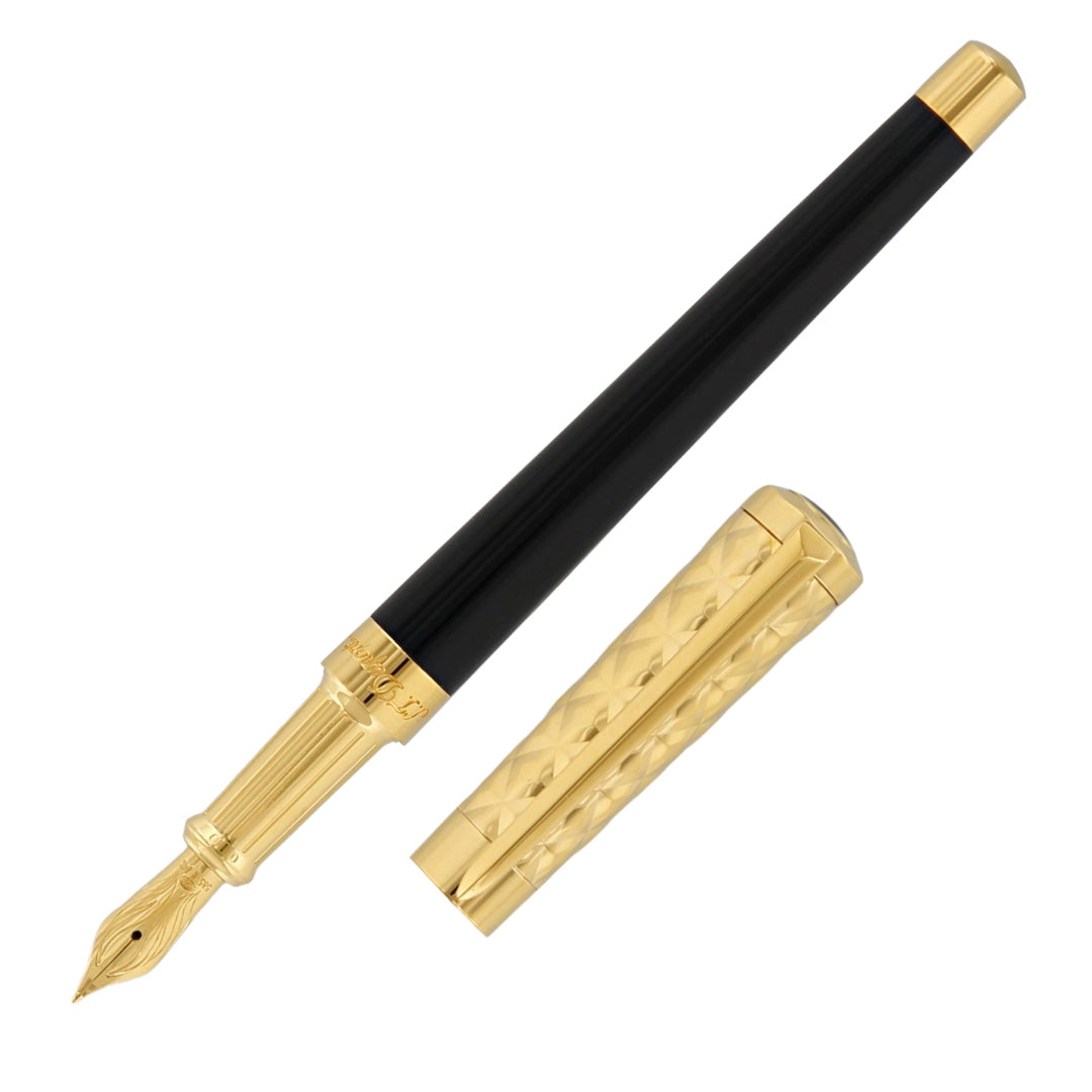 S.T. Dupont Liberte Fountain Pen Duo Black Gold