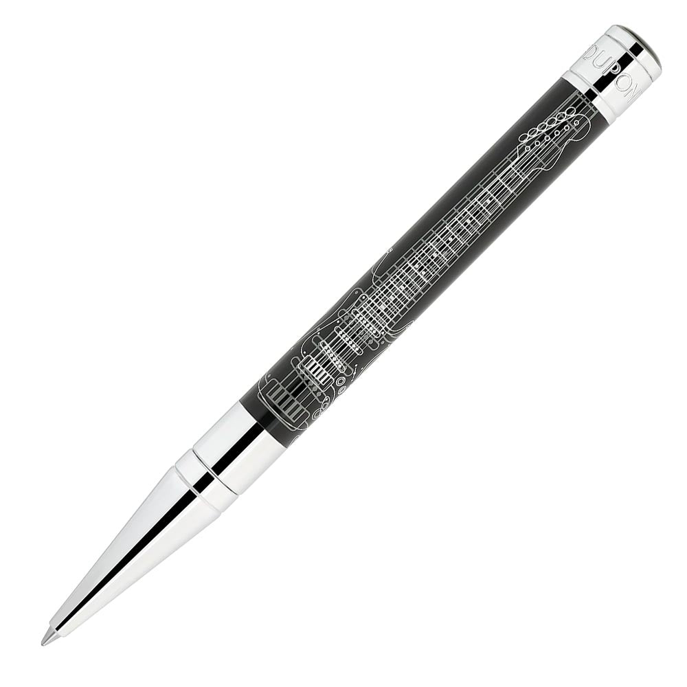 S.T.Dupont Initial Ballpoint Pen Fender Black and Chrome