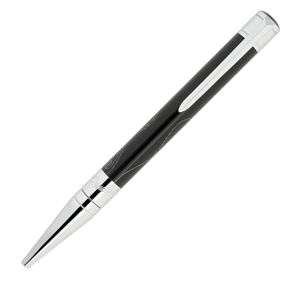 S.T.Dupont Initial Ballpoint Pen Fender Black and Chrome