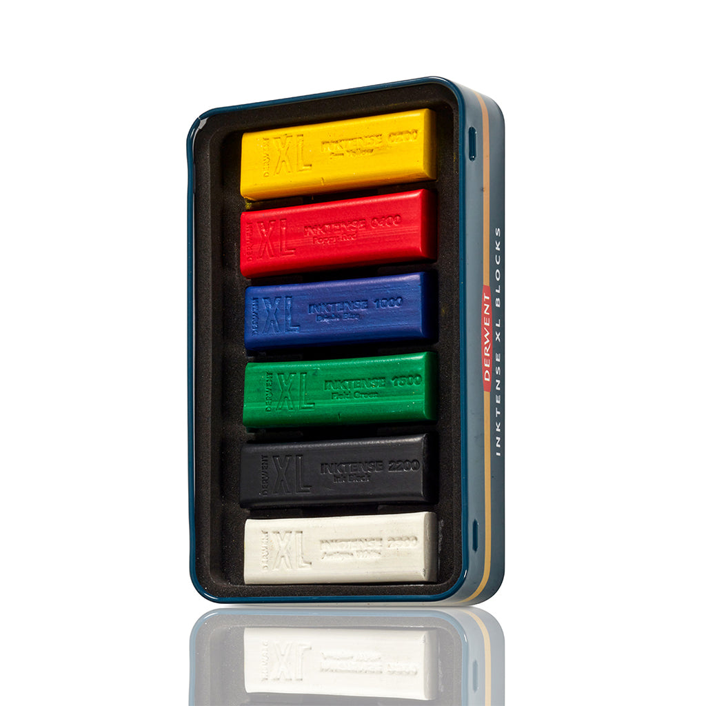 Derwent Inktense XL Colour Block Tin of 6 by Derwent at Cult Pens