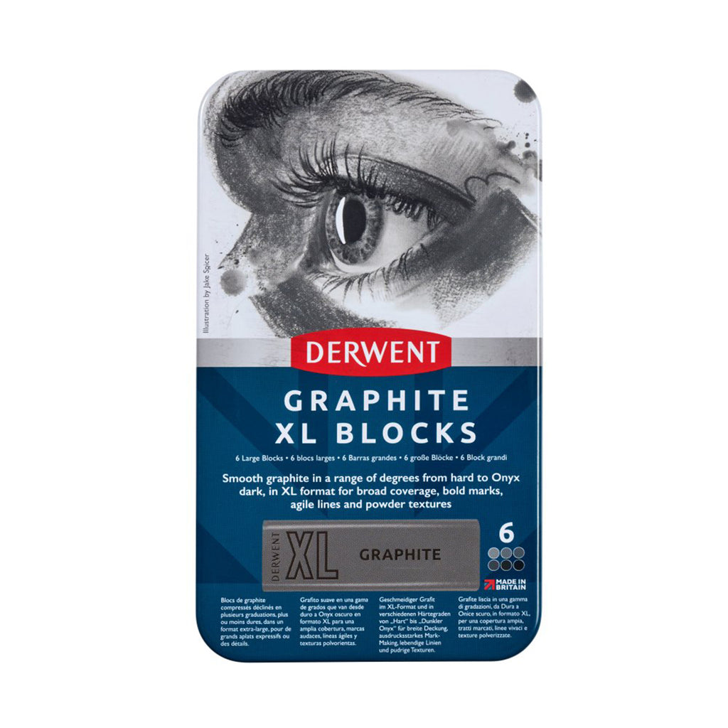 Derwent Graphite XL Block Tin of 6 by Derwent at Cult Pens