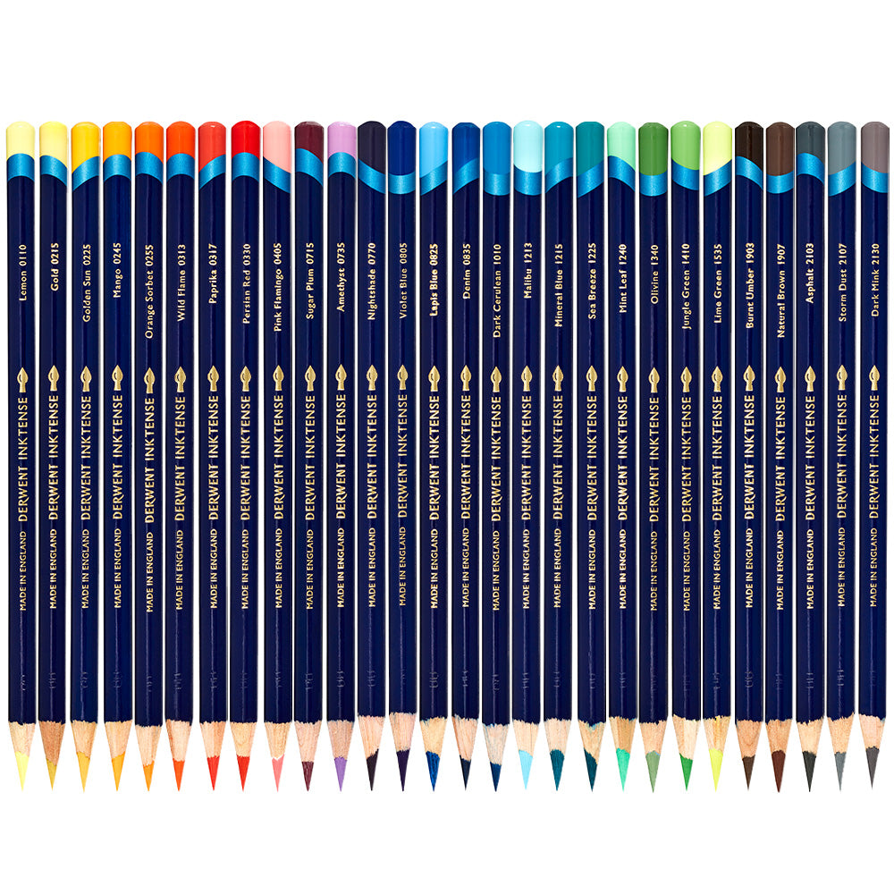Derwent Inktense Coloured Pencil Set of 28 NEW Colours by Derwent at Cult Pens