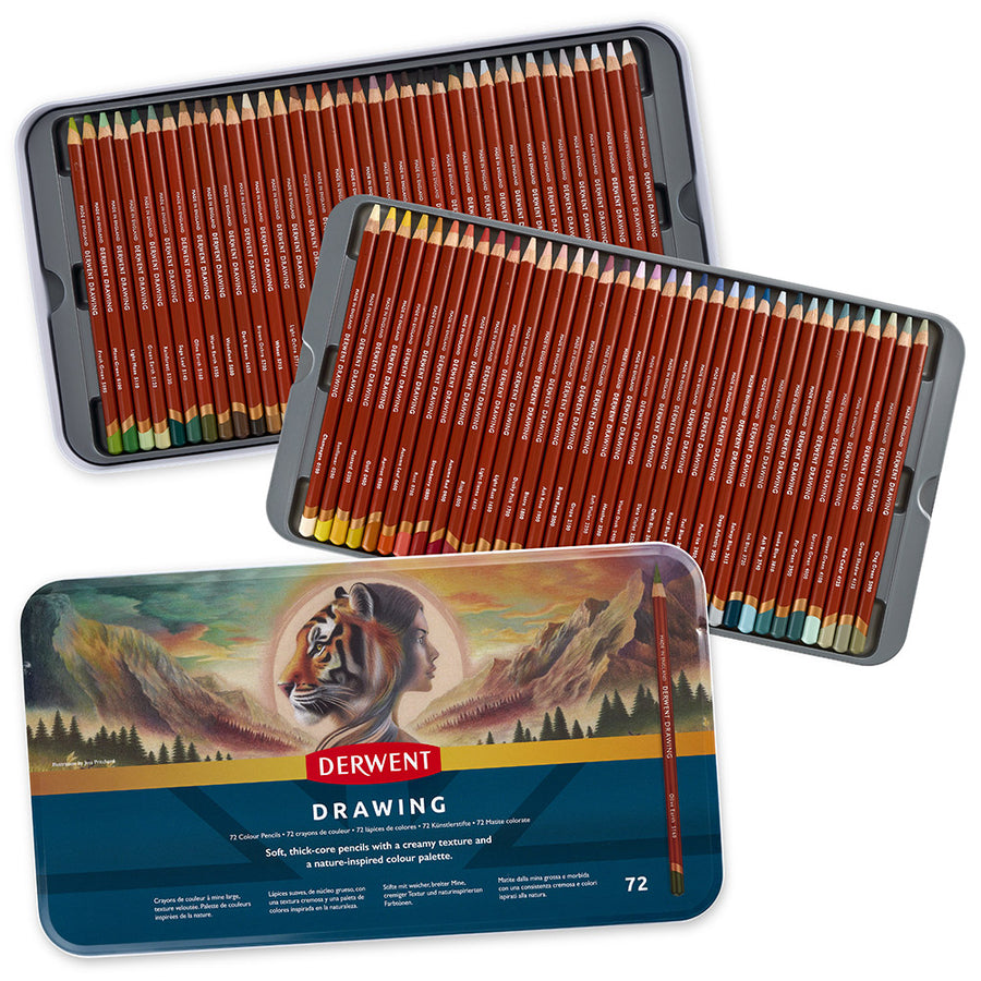 Derwent Raspberry Derwent Drawing Pencils Tin 72