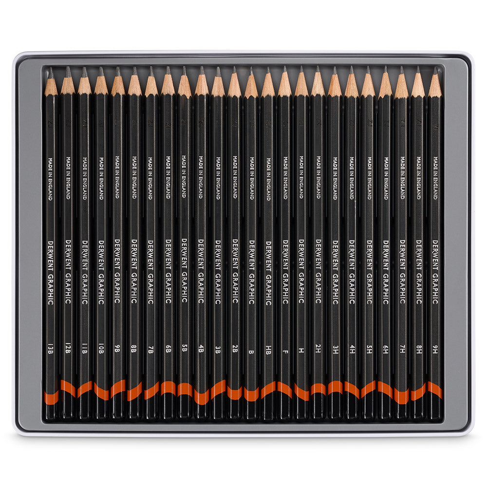 Derwent Graphic Graphite Pencil Tin of 24