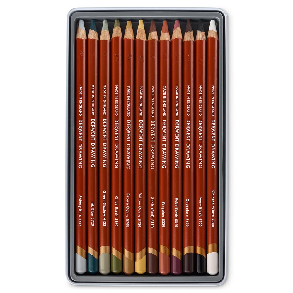 Derwent Drawing Pencil Tin of 12