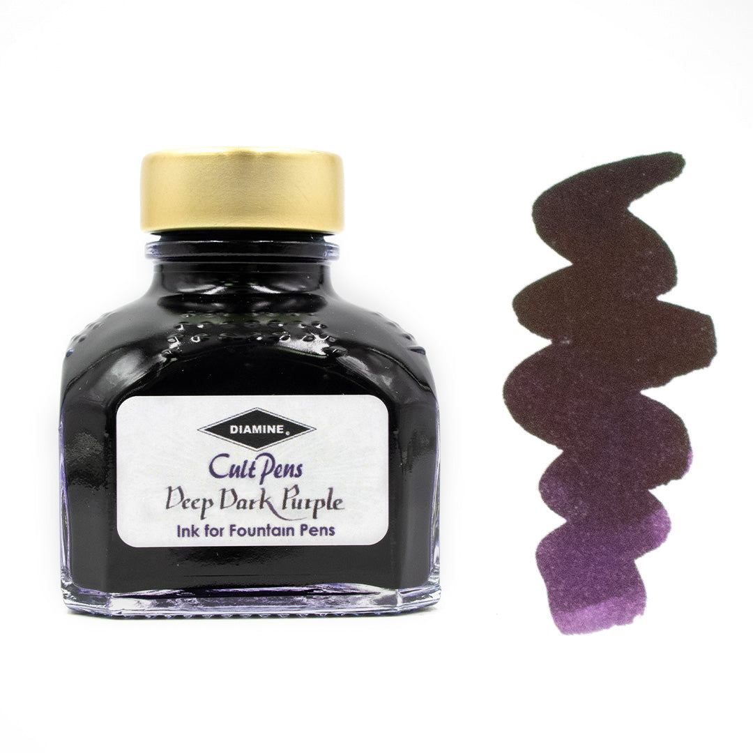Cult Pens Deep Dark Fountain Pen Ink by Diamine 80ml