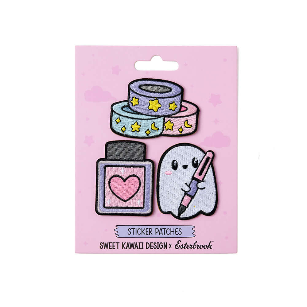 Sharpie Rosa Esterbrook x Sweet Kawaii Design 3-Piece Patch Set