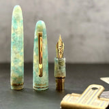 Esterbrook Estie Fountain Pen Sea Glass with Gold Trim Needlepoint Nib