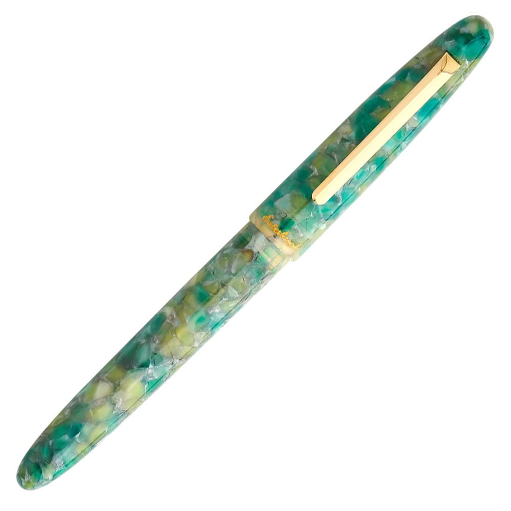 Esterbrook Estie Fountain Pen Sea Glass with Gold Trim Needlepoint Nib