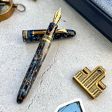 Esterbrook Estie Fountain Pen Nouveau Bleu with Gold Trim Custom Scribe Nib