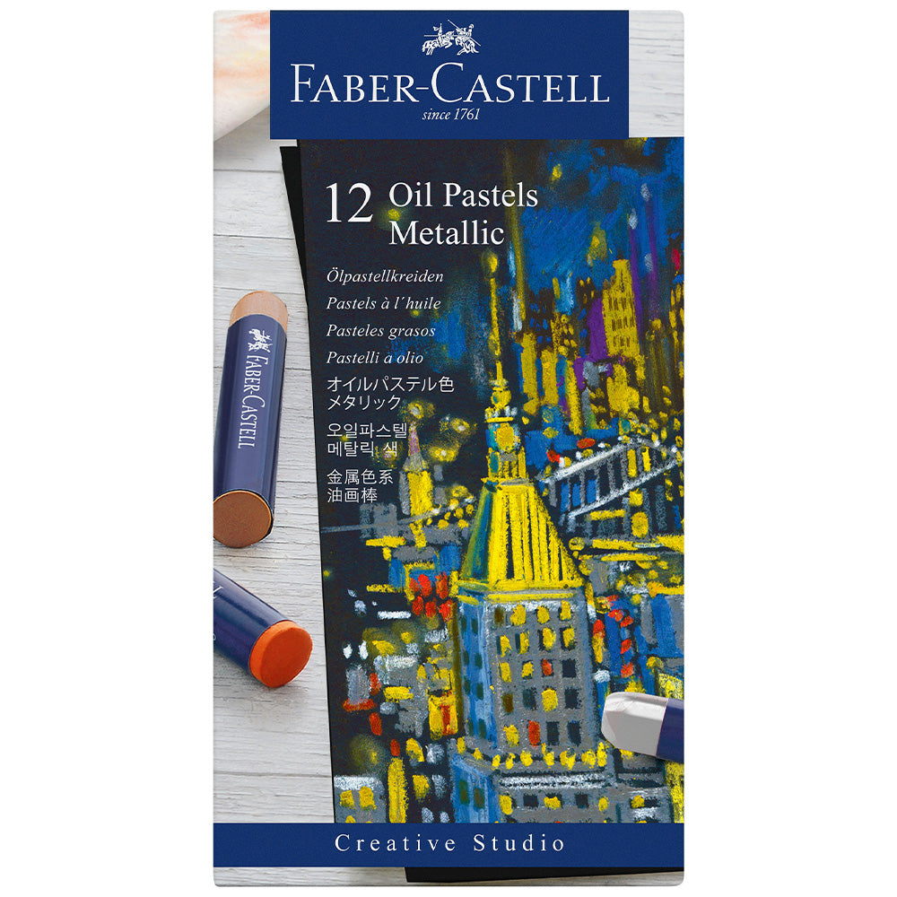 Faber-Castell Creative Studio Oil Pastels Metallic Set of 12 by Faber-Castell at Cult Pens
