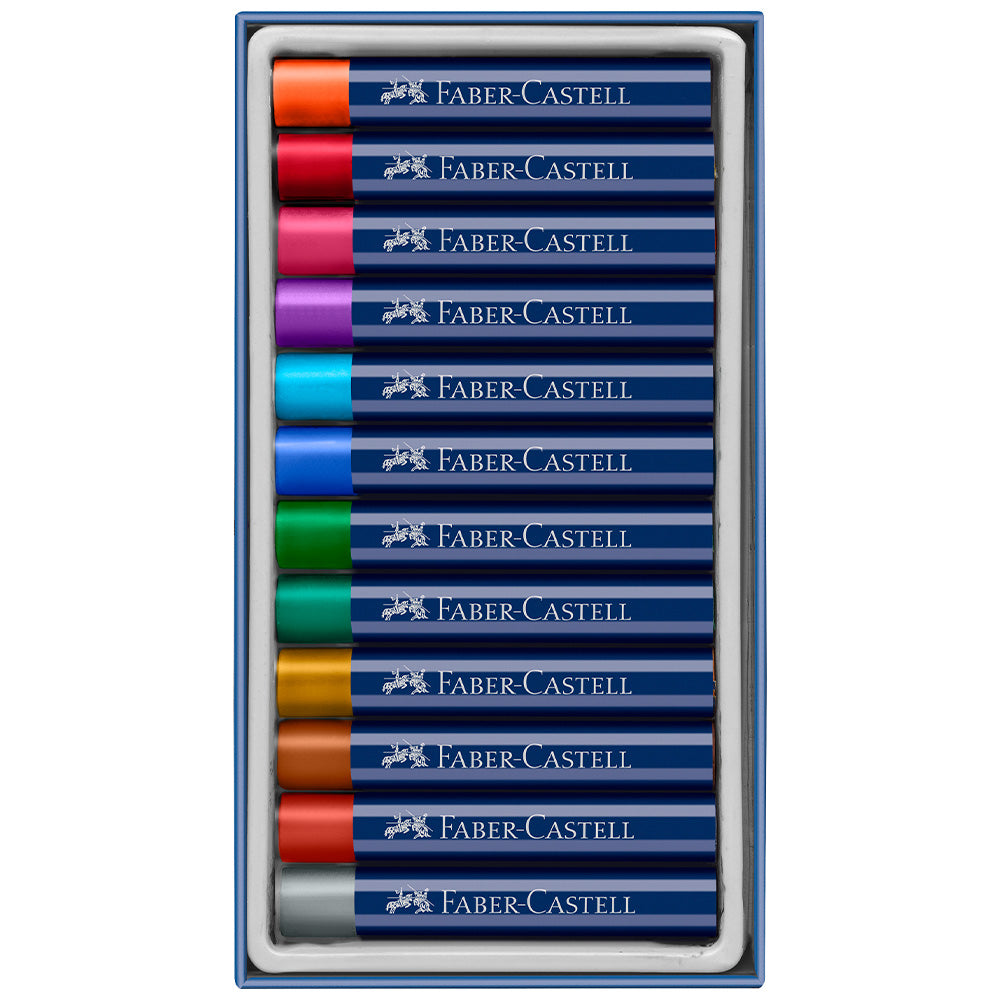 Faber-Castell Creative Studio Oil Pastels Metallic Set of 12 by Faber-Castell at Cult Pens