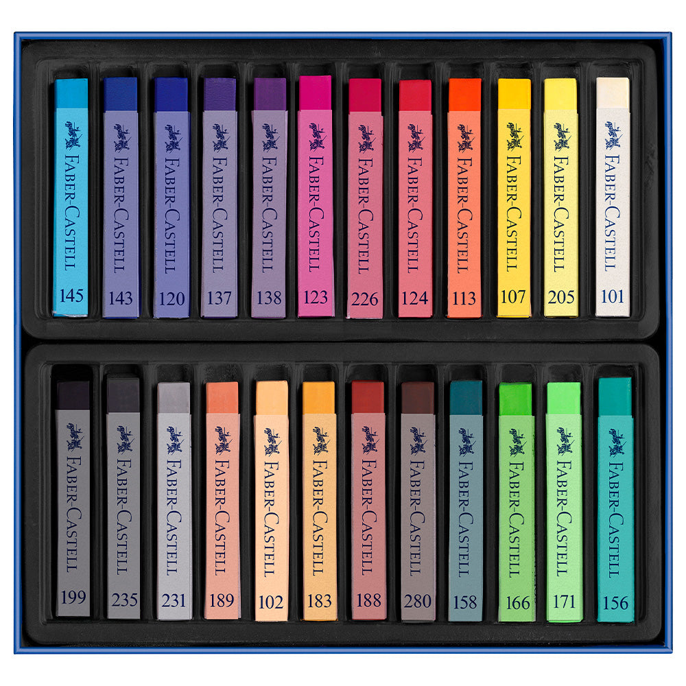 Faber-Castell Creative Studio Soft Pastels Box of 24 by Faber-Castell at Cult Pens