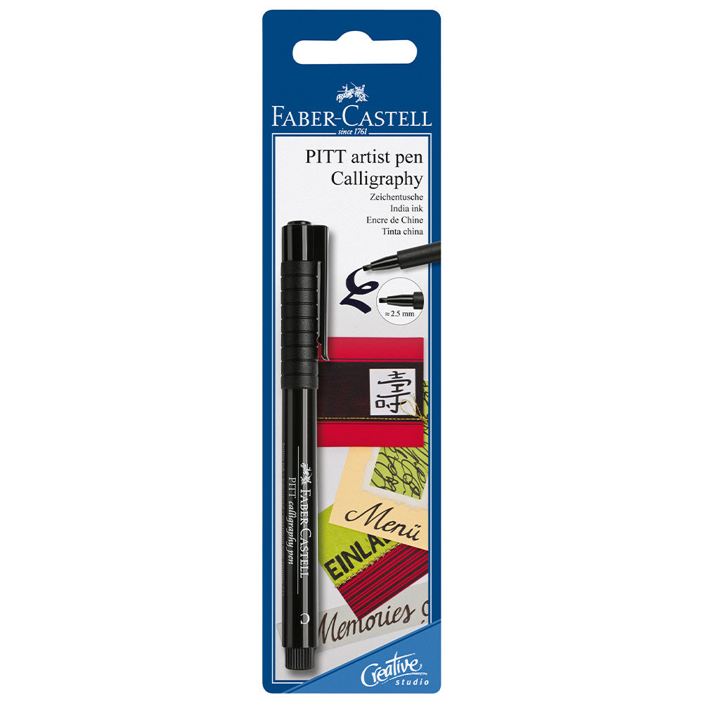 Faber-Castell Pitt Calligraphy Pen Black by Faber-Castell at Cult Pens