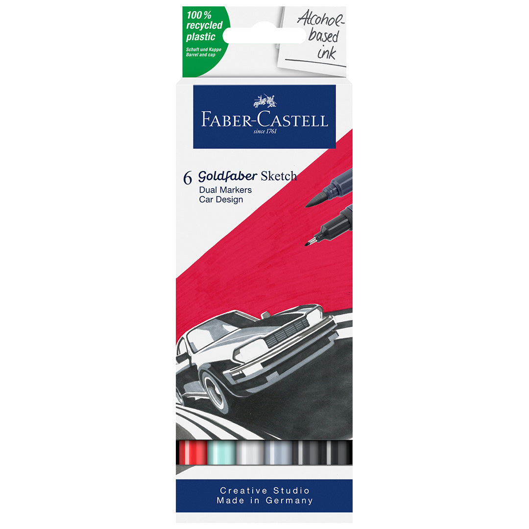 Faber-Castell Goldfaber Sketch Marker Set of 6 Car Design