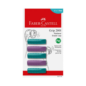 Lot De 5 Crayons Faber-Castell Grip 2001 Avec Gomme - Forme Triangulaire Ergonomique