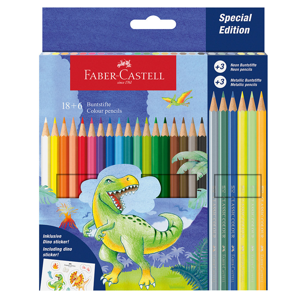 Faber-Castell Dinosaur Classic Colour Pencil Set of 24