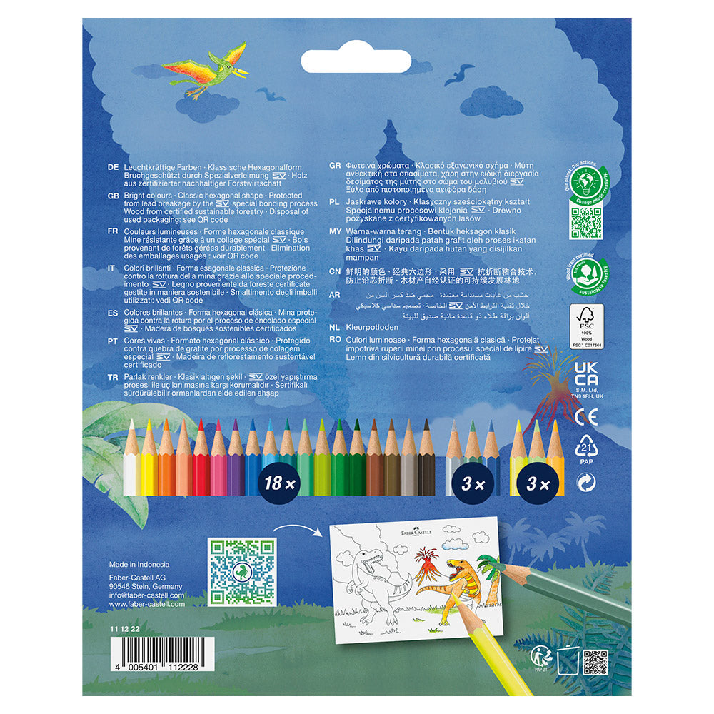 Faber-Castell Dinosaur Classic Colour Pencil Set of 24