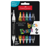 Faber-Castell Black Edition Shake & Paint Acrylic Markers Classic Colours Set of 6