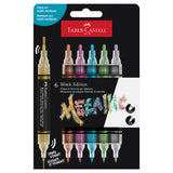 Faber-Castell Black Edition Shake & Paint Acrylic Markers Metallic Colours Set of 6
