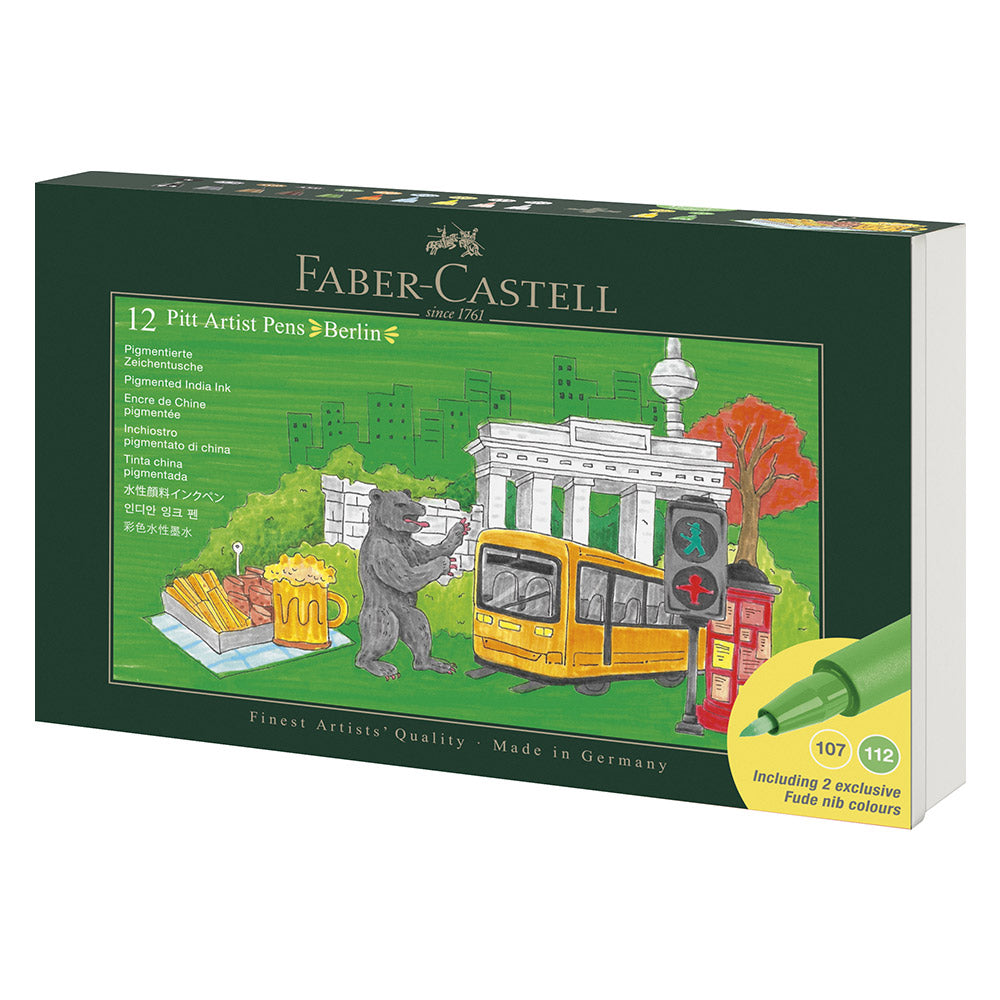 Faber-Castell Pitt Artist Brush Pen City Gift Set of 12 Berlin
